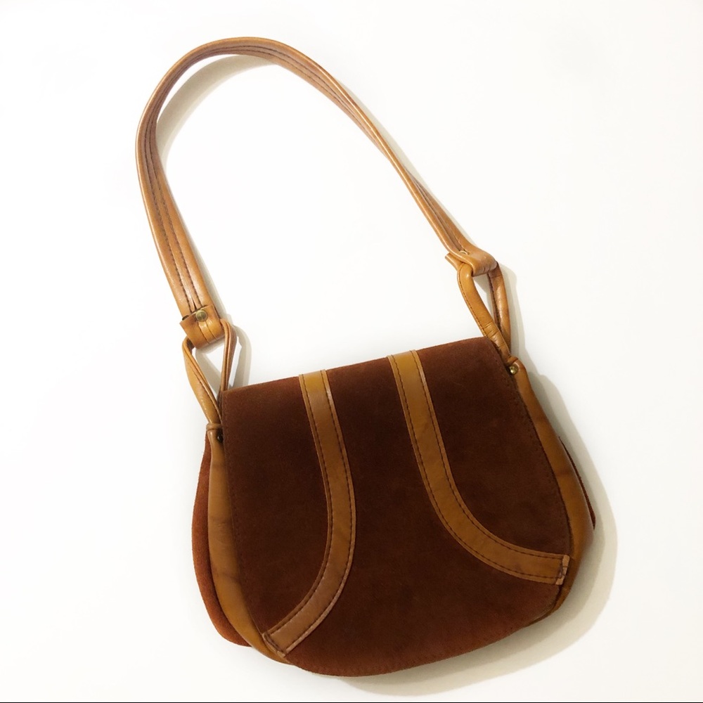 Vintage Boho Leather and Suede Bag